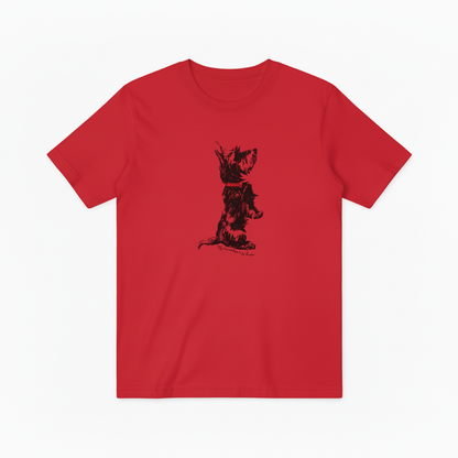 Scottie Dog Graphic Tee Vintage Animal Lover Gift T7024