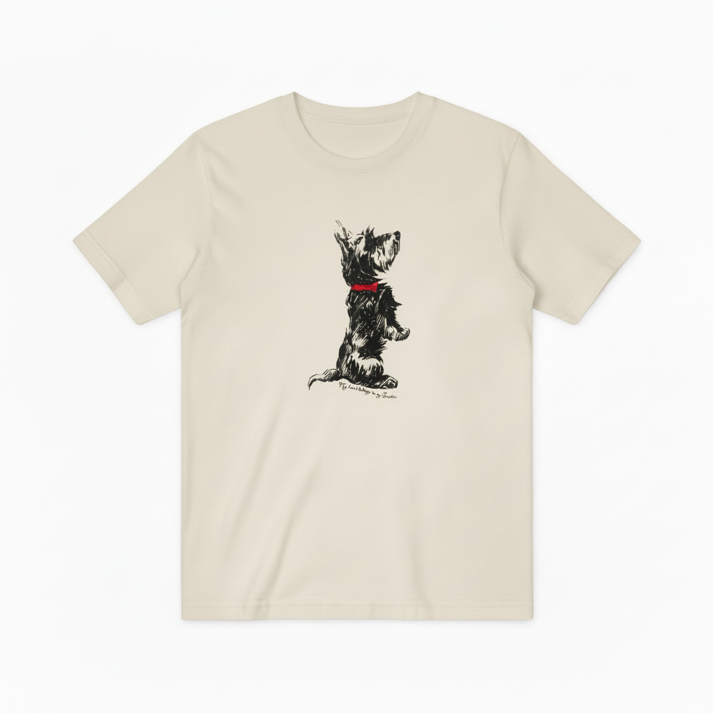 Scottie Dog Graphic Tee Vintage Animal Lover Gift T7024