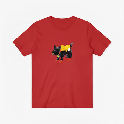 Scottie Dog Raincoat Graphic Tee Funny Animal Lover Gift T7025