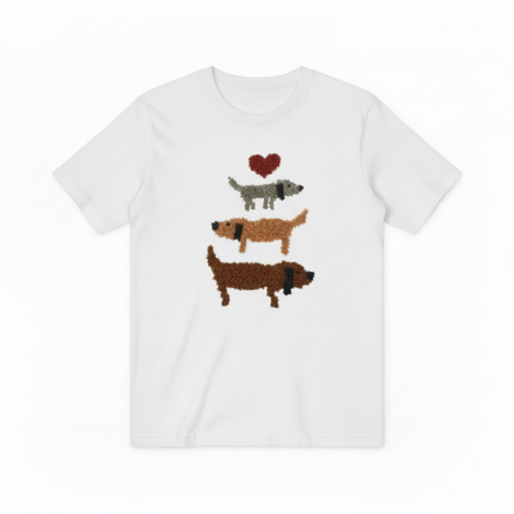 Stacked Dachshund Graphic Tee Cute Dog Lover Gift T7026