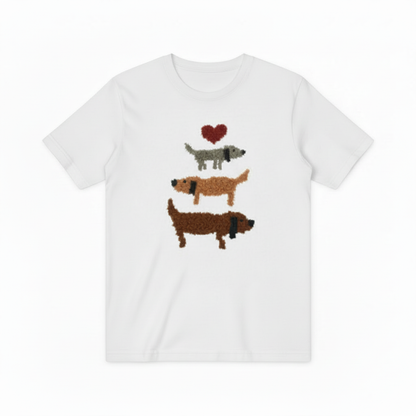 Stacked Dachshund Graphic Tee Cute Dog Lover Gift T7026