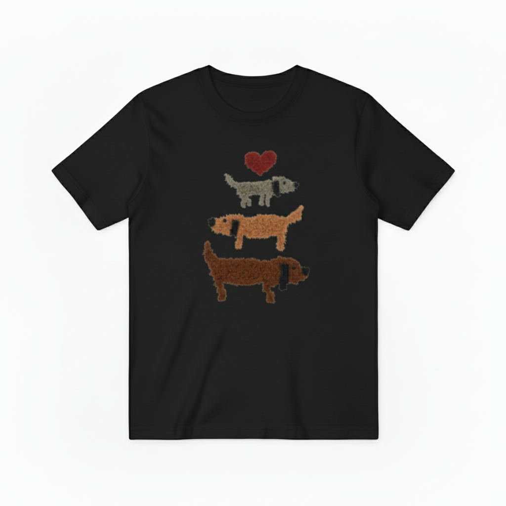 Stacked Dachshund Graphic Tee Cute Dog Lover Gift T7026