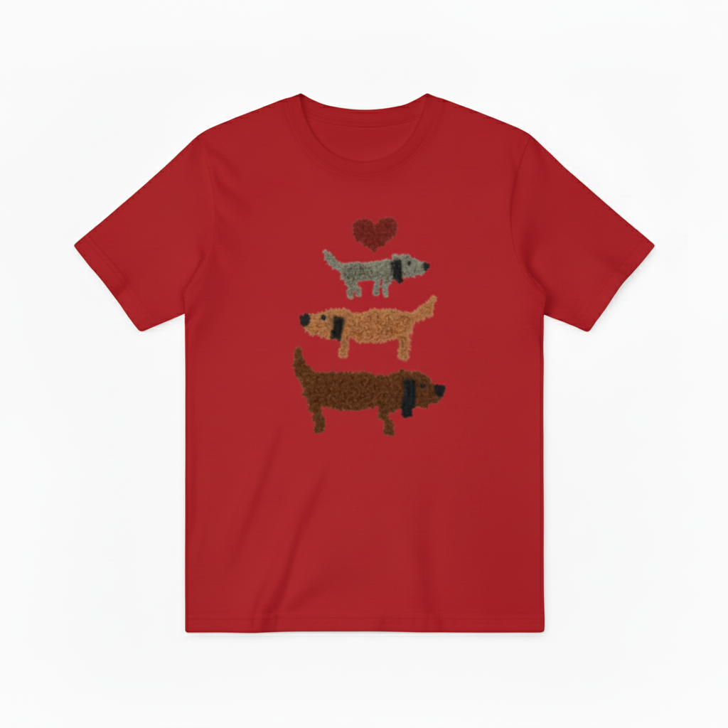 Stacked Dachshund Graphic Tee Cute Dog Lover Gift T7026