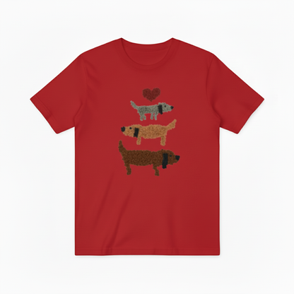 Stacked Dachshund Graphic Tee Cute Dog Lover Gift T7026