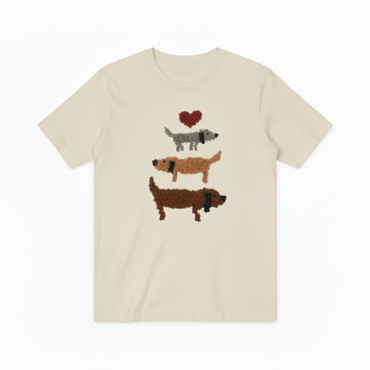 Stacked Dachshund Graphic Tee Cute Dog Lover Gift T7026