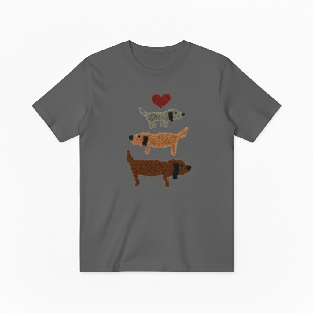 Stacked Dachshund Graphic Tee Cute Dog Lover Gift T7026