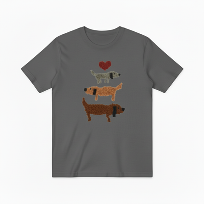 Stacked Dachshund Graphic Tee Cute Dog Lover Gift T7026