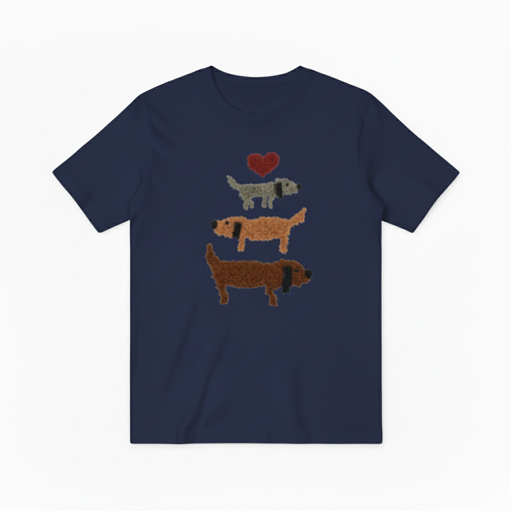 Stacked Dachshund Graphic Tee Cute Dog Lover Gift T7026