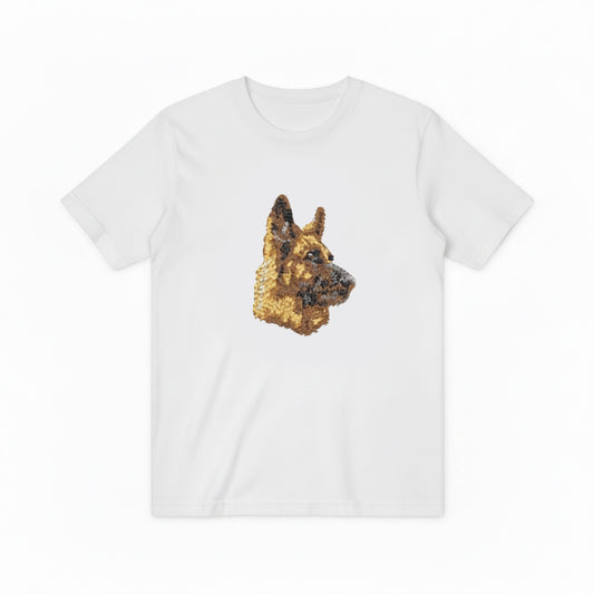 German Shepherd Graphic Tee Realistic Dog Lover Gift T7027