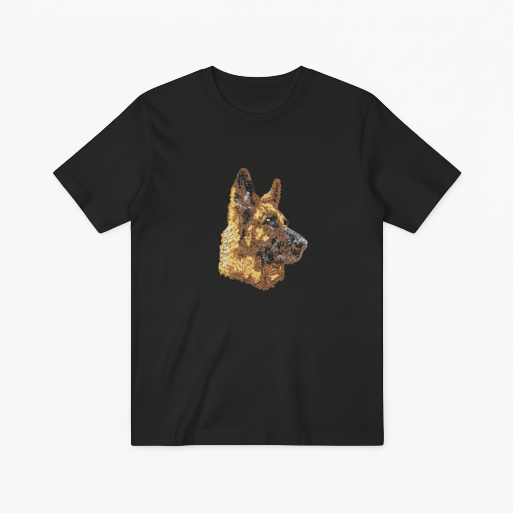 German Shepherd Graphic Tee Realistic Dog Lover Gift T7027