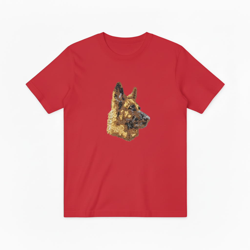 German Shepherd Graphic Tee Realistic Dog Lover Gift T7027