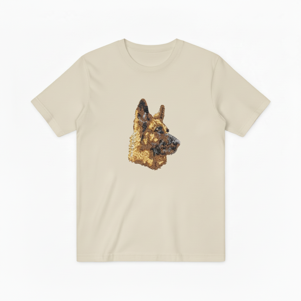 German Shepherd Graphic Tee Realistic Dog Lover Gift T7027