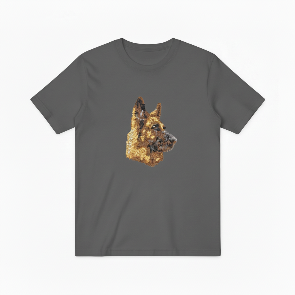 German Shepherd Graphic Tee Realistic Dog Lover Gift T7027