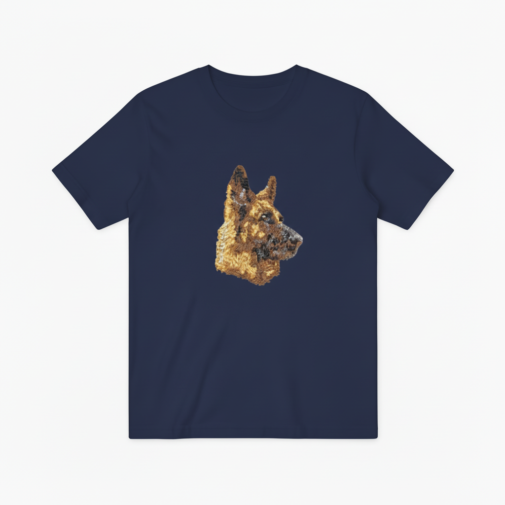 German Shepherd Graphic Tee Realistic Dog Lover Gift T7027