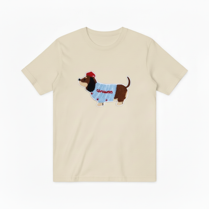 Baseball Dachshund Graphic Tee Funny Dog Lover Gift T7028