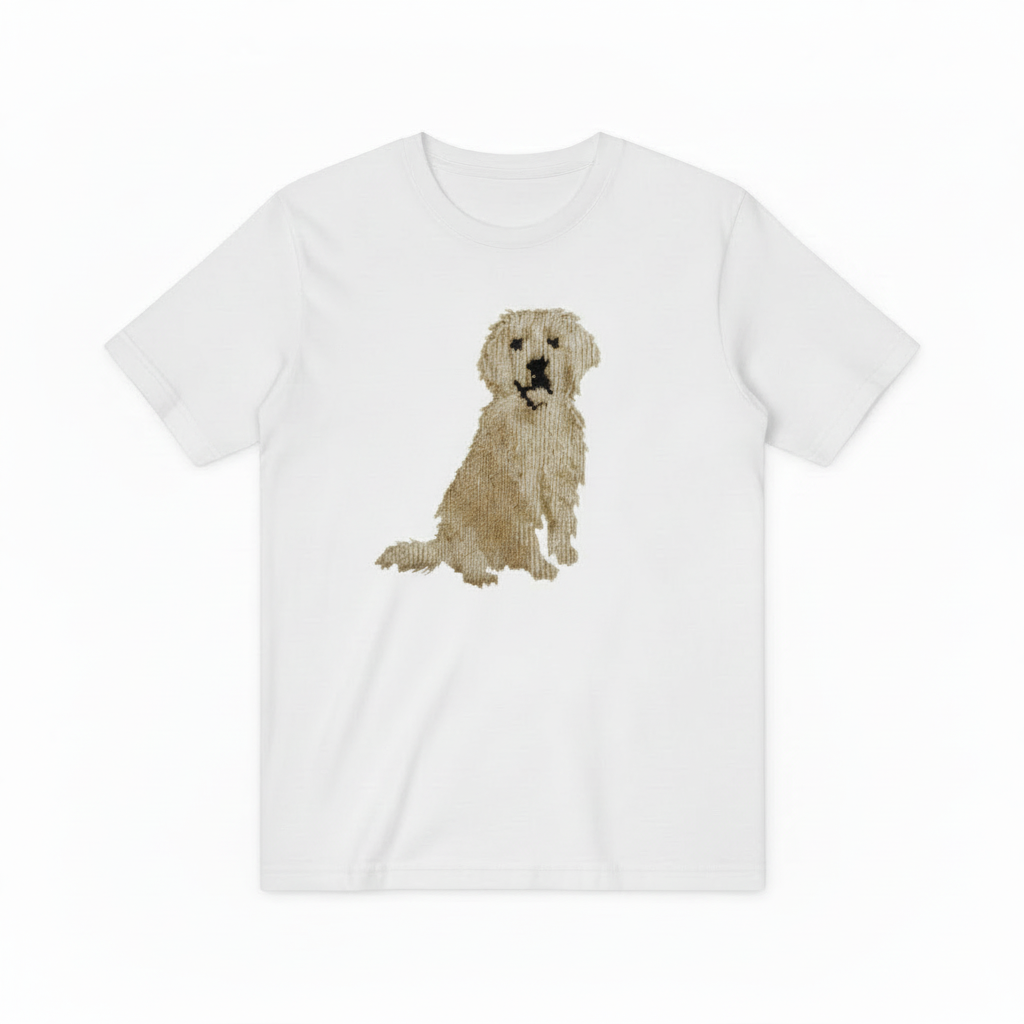 Golden Retriever Graphic Tee Realistic Dog Lover Gift T7035
