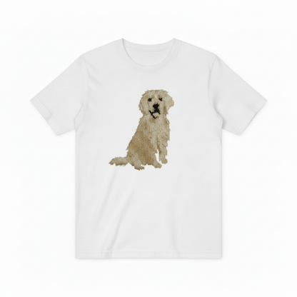 Golden Retriever Graphic Tee Realistic Dog Lover Gift T7035