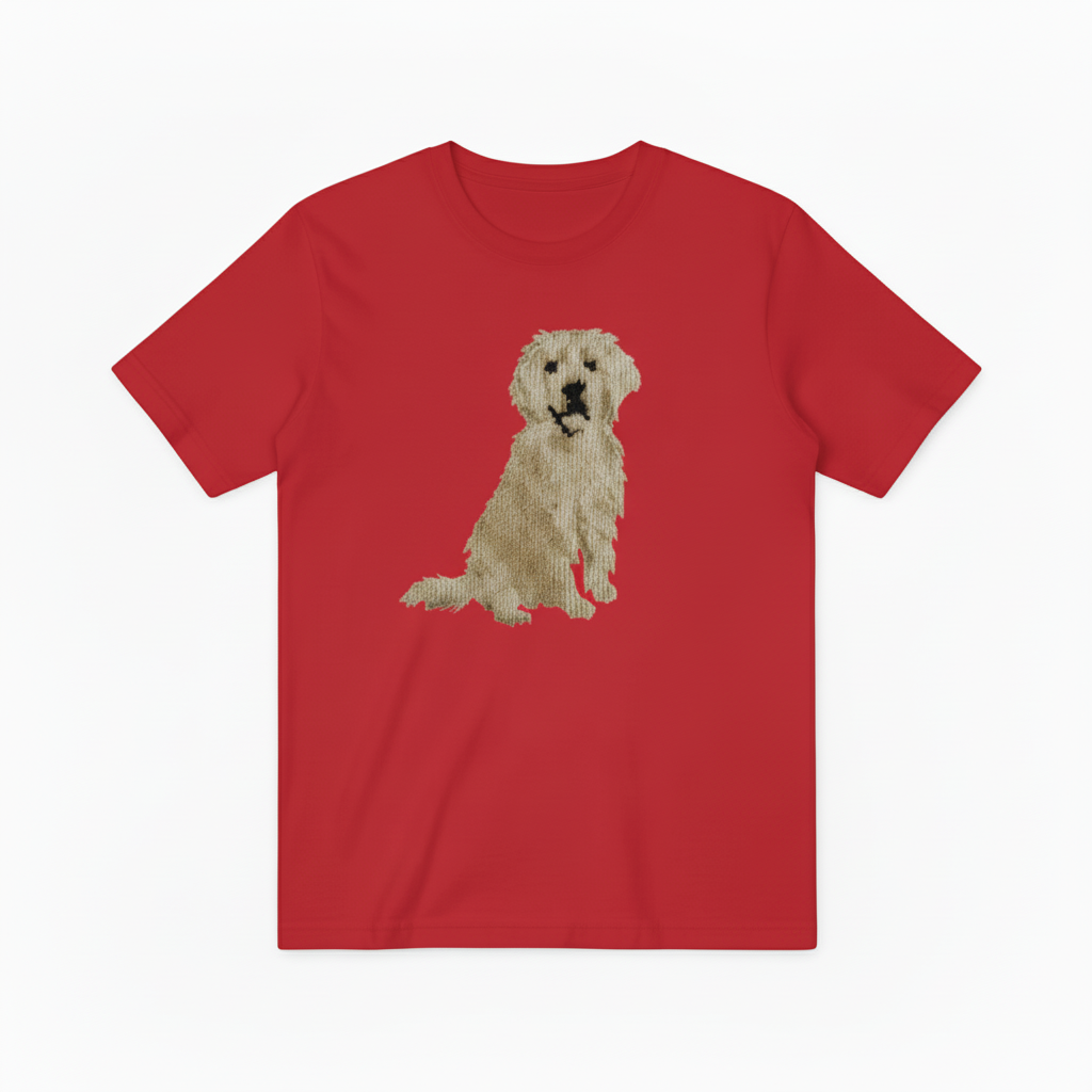 Golden Retriever Graphic Tee Realistic Dog Lover Gift T7035