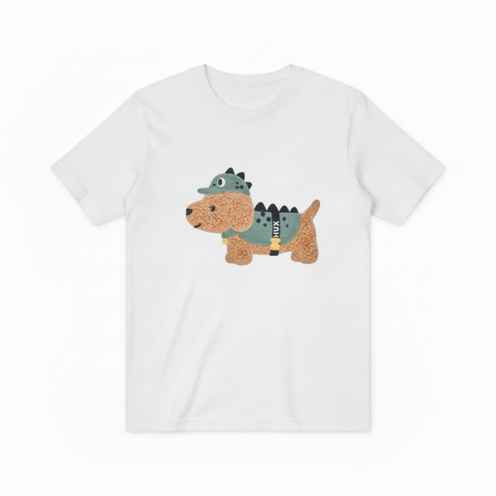 Dino Dog Graphic Tee Funny Animal Lover Gift T7041