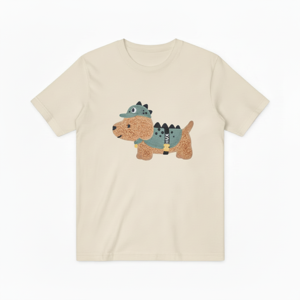 Dino Dog Graphic Tee Funny Animal Lover Gift T7041