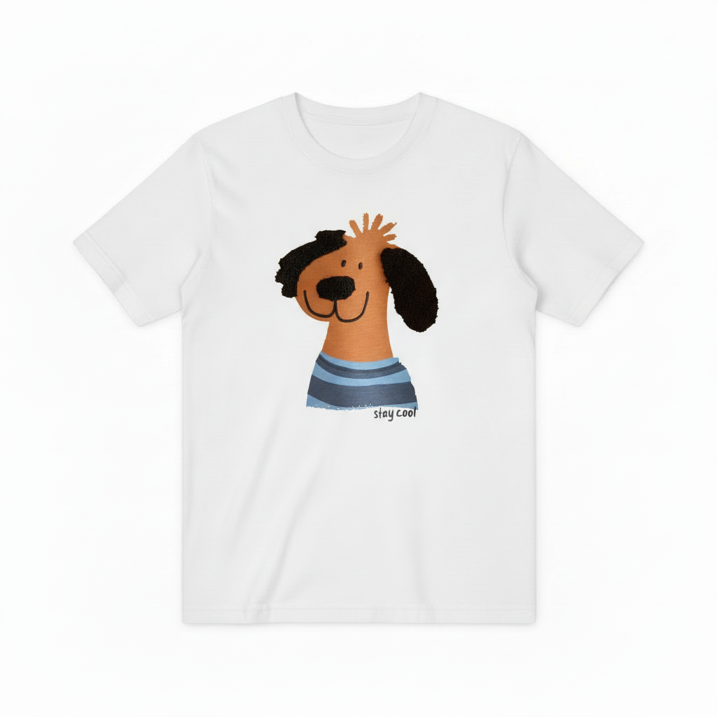 Stay Cool Dog Graphic Tee Funny Animal Lover Gift T7047