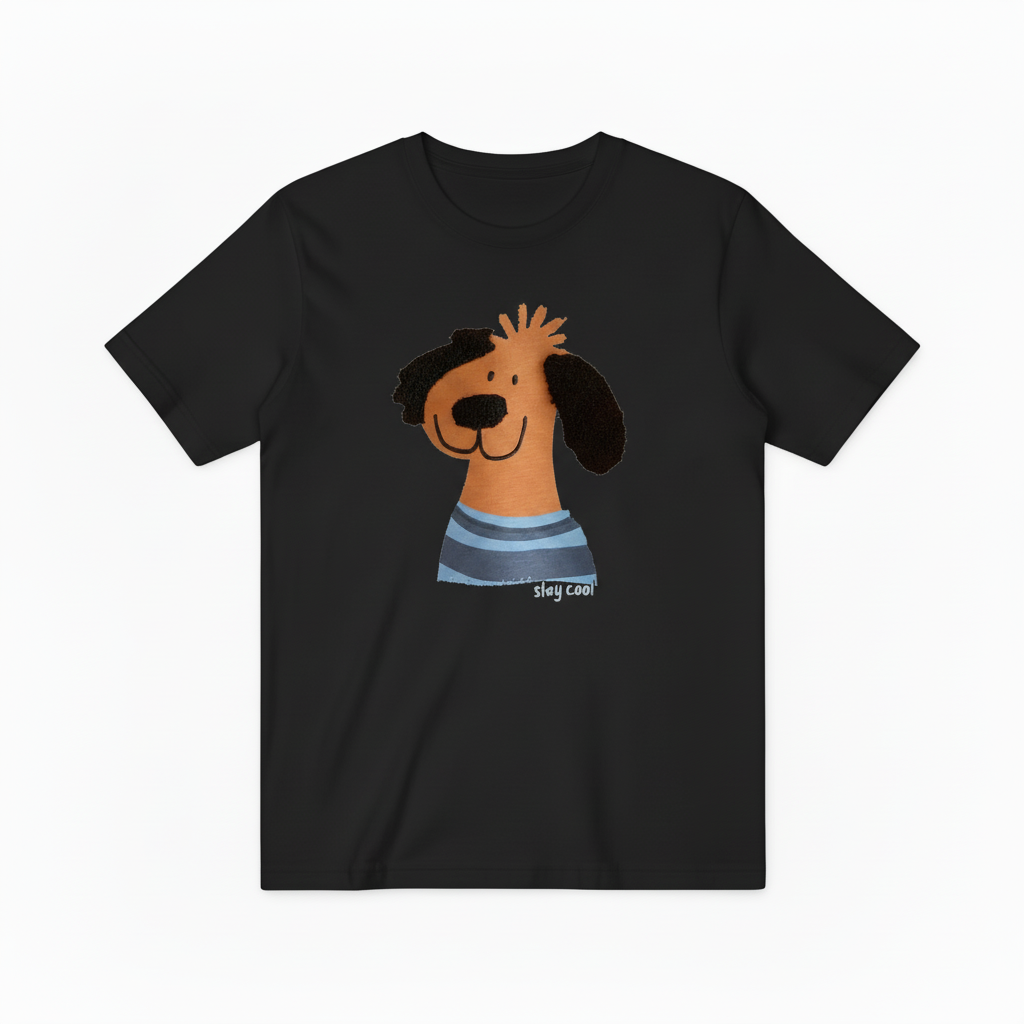 Stay Cool Dog Graphic Tee Funny Animal Lover Gift T7047