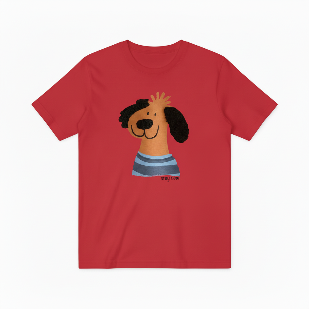 Stay Cool Dog Graphic Tee Funny Animal Lover Gift T7047
