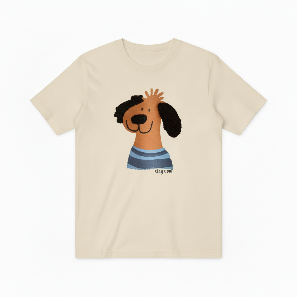 Stay Cool Dog Graphic Tee Funny Animal Lover Gift T7047