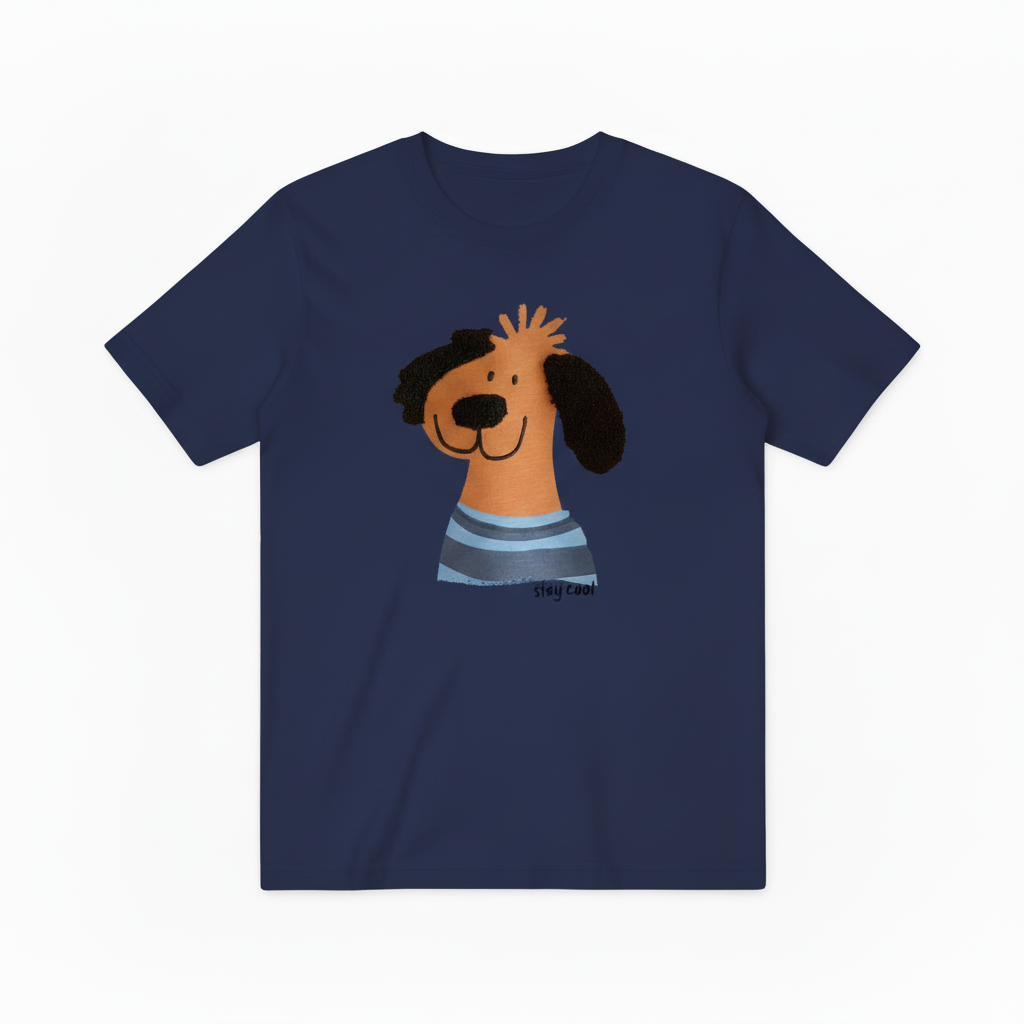 Stay Cool Dog Graphic Tee Funny Animal Lover Gift T7047