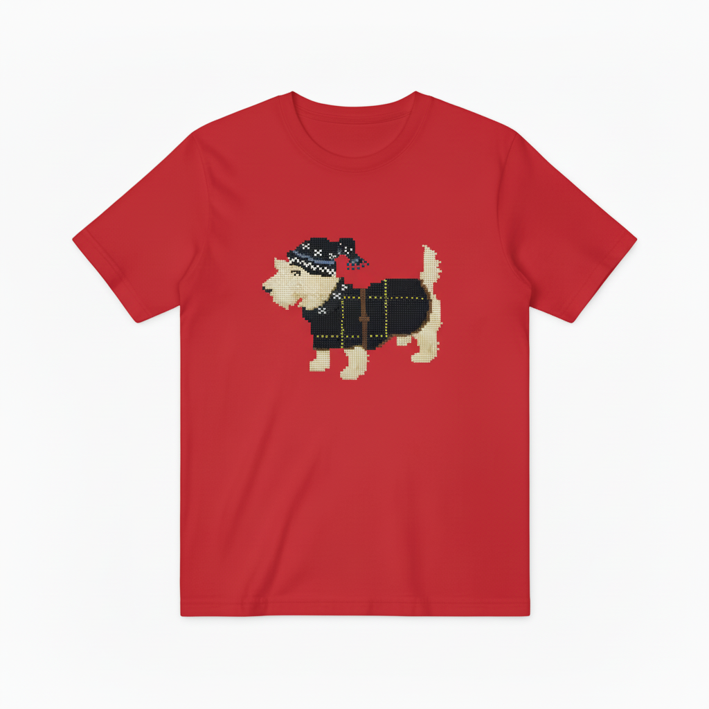 Scottie Dog Graphic Sweater Vintage Christmas Dog Lover Gift T7051