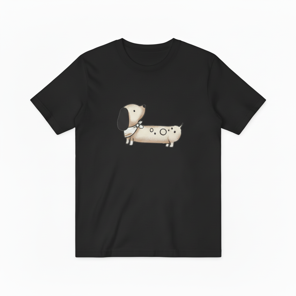 Cartoon Dachshund Graphic Tee Cute Dog Lover Gift T7053