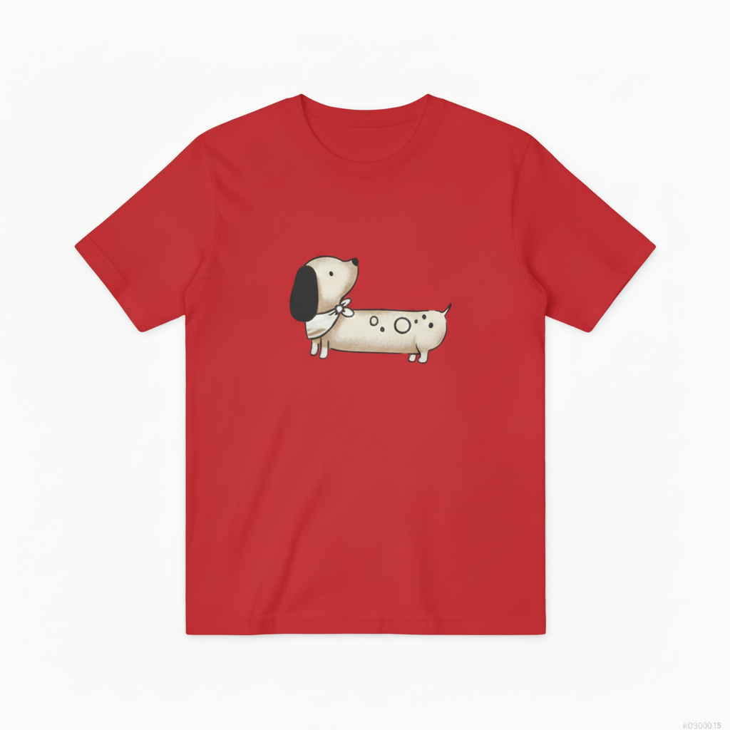 Cartoon Dachshund Graphic Tee Cute Dog Lover Gift T7053