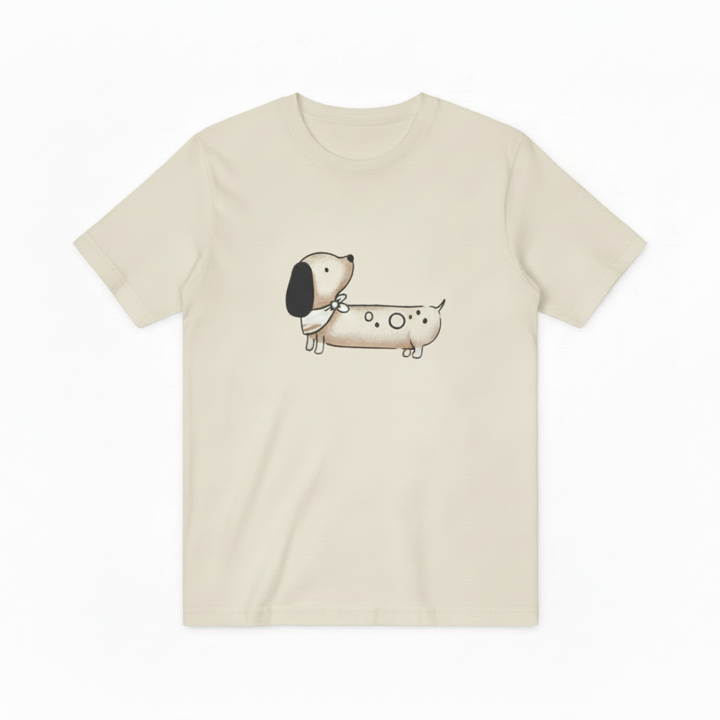 Cartoon Dachshund Graphic Tee Cute Dog Lover Gift T7053