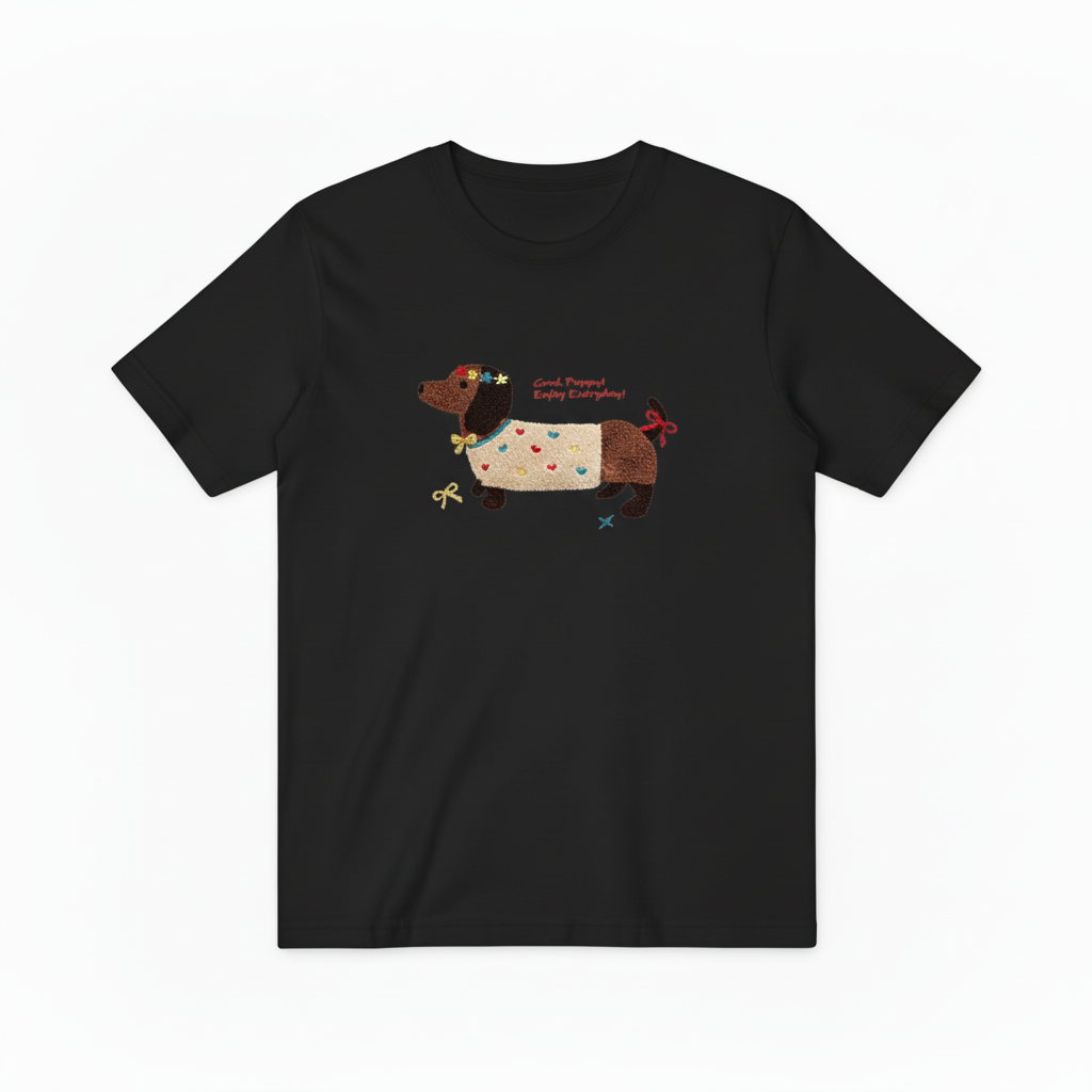 Good Puppy Dachshund Graphic Tee Cute Dog Lover Gift T7054