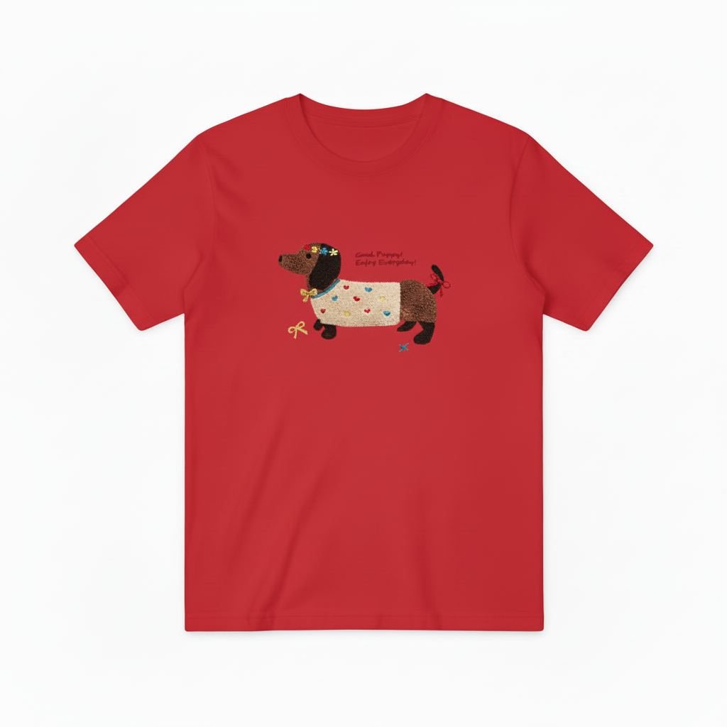 Good Puppy Dachshund Graphic Tee Cute Dog Lover Gift T7054