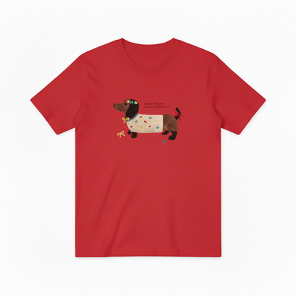 Good Puppy Dachshund Graphic Tee Cute Dog Lover Gift T7054