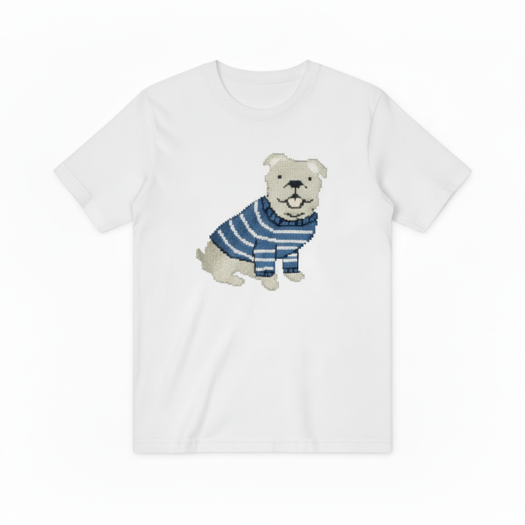 English Bulldog Graphic Sweater Nautical Dog Lover Gift T7056