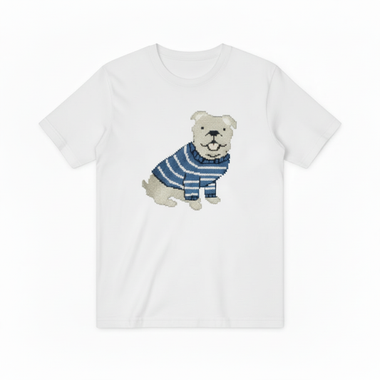 English Bulldog Graphic Sweater Nautical Dog Lover Gift T7056