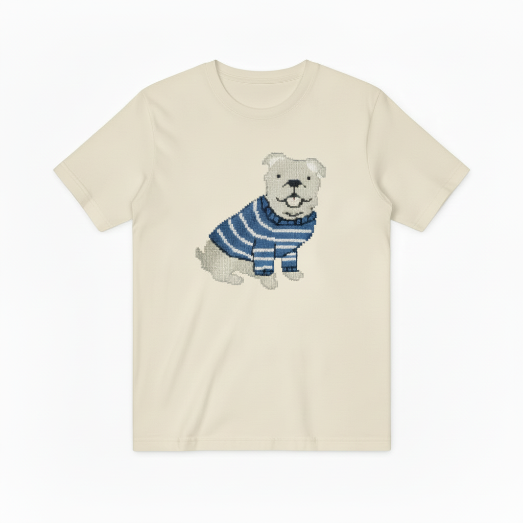 English Bulldog Graphic Sweater Nautical Dog Lover Gift T7056