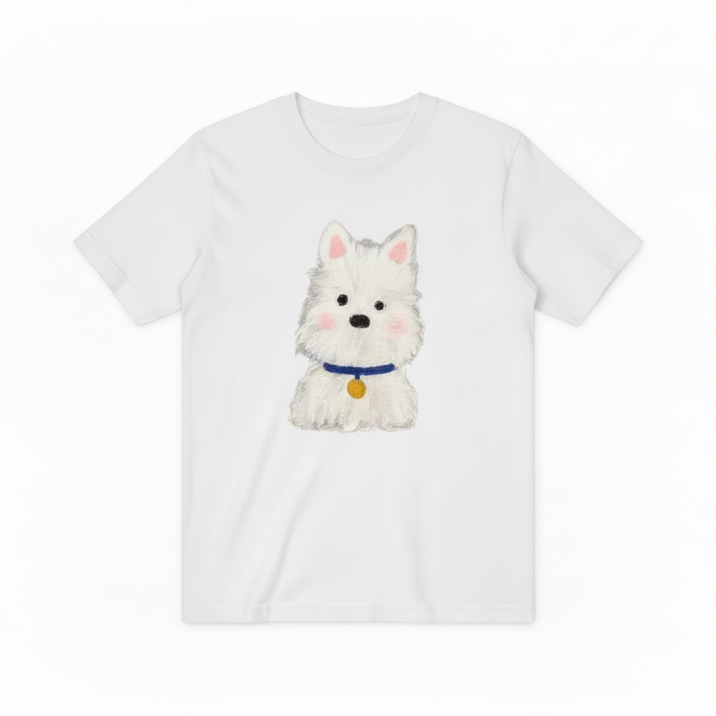 Westie Dog Graphic Tee Watercolor Dog Lover Gift T7061