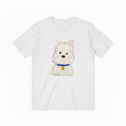 Westie Dog Graphic Tee Watercolor Dog Lover Gift T7061