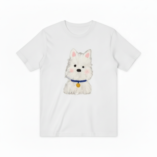 Westie Dog Graphic Tee Watercolor Dog Lover Gift T7061
