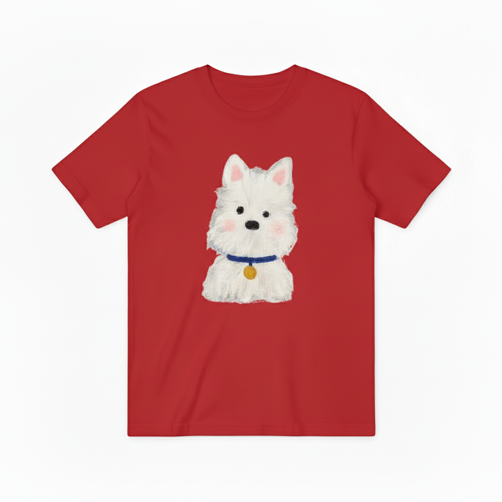 Westie Dog Graphic Tee Watercolor Dog Lover Gift T7061
