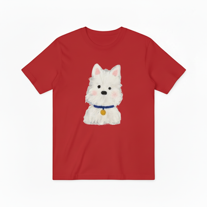 Westie Dog Graphic Tee Watercolor Dog Lover Gift T7061