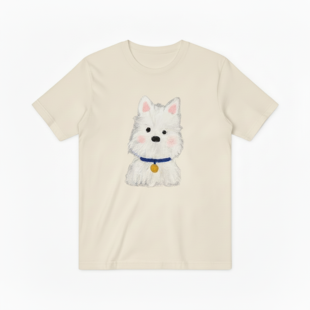 Westie Dog Graphic Tee Watercolor Dog Lover Gift T7061