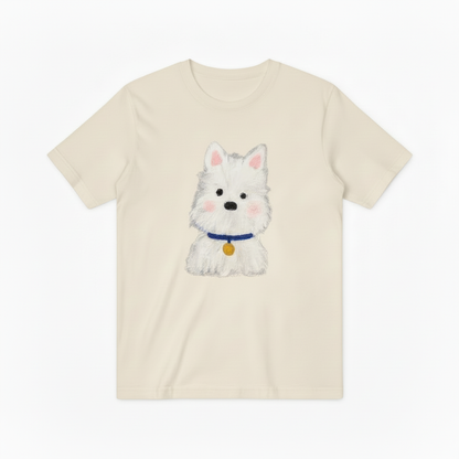 Westie Dog Graphic Tee Watercolor Dog Lover Gift T7061