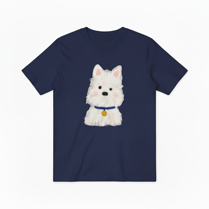 Westie Dog Graphic Tee Watercolor Dog Lover Gift T7061