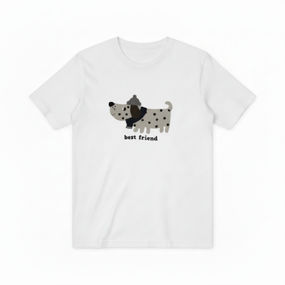 Best Friend Spotty Dog Graphic Tee Cute Dog Lover Gift T7062