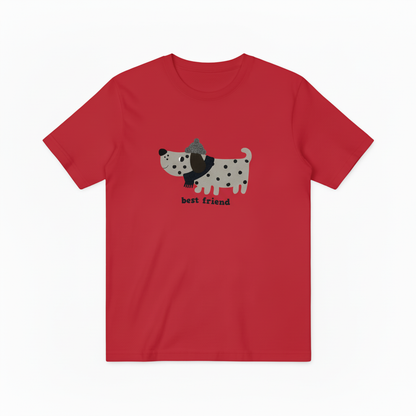 Best Friend Spotty Dog Graphic Tee Cute Dog Lover Gift T7062