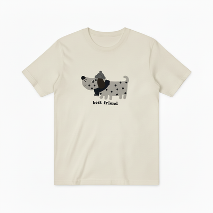 Best Friend Spotty Dog Graphic Tee Cute Dog Lover Gift T7062